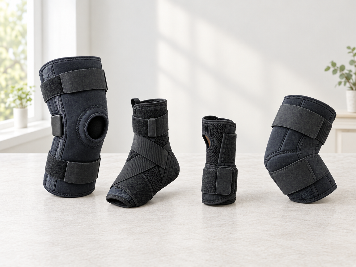 Knee, ankle, wrist, and elbow braces